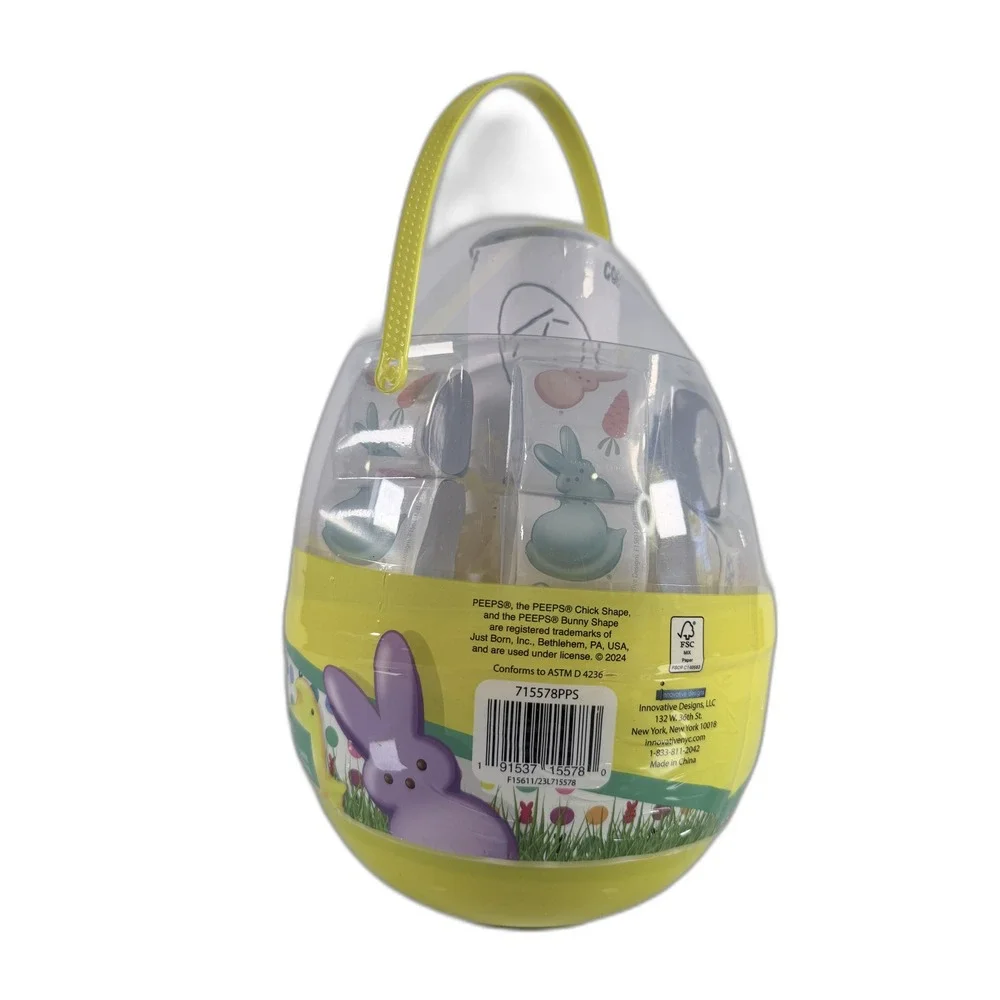 Peeps Color Egg Activity Set 6 Crayons 6 Sticker Rolls 2 Stampers Kids Art Kit